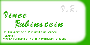 vince rubinstein business card